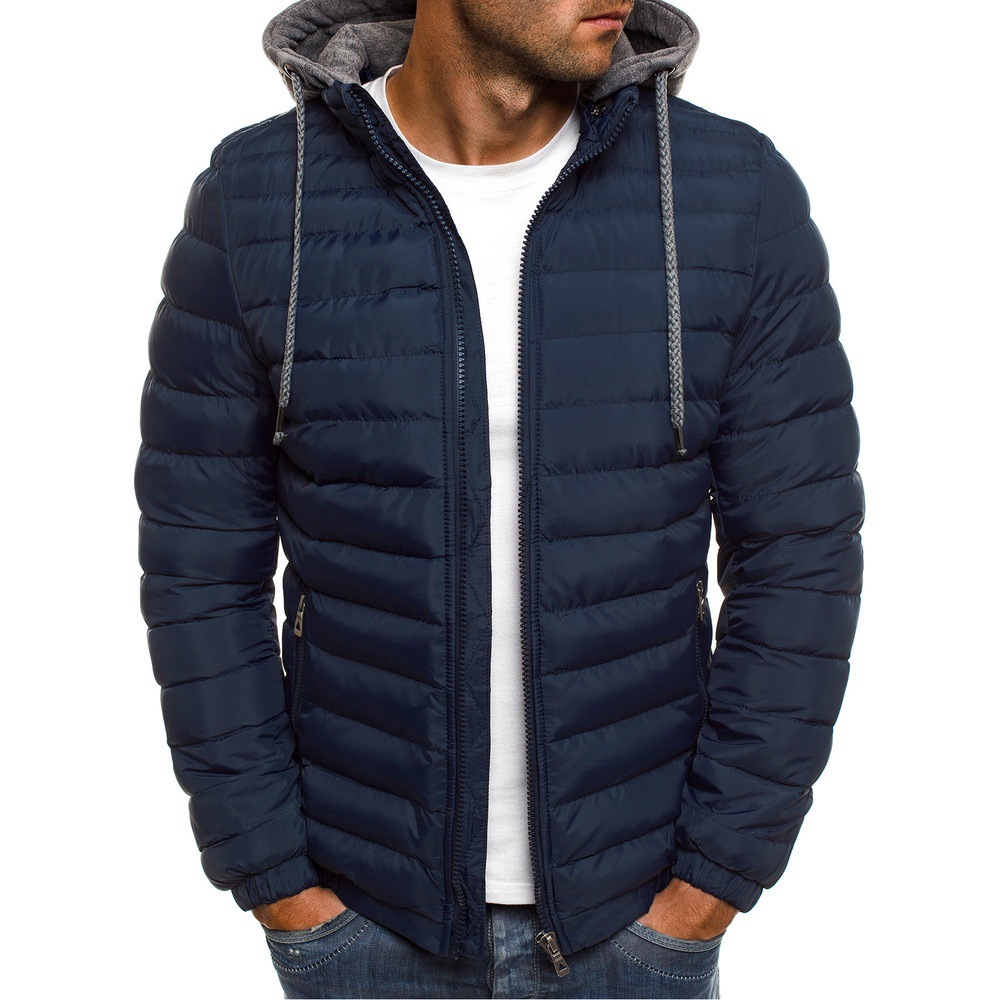 Mens Hoodie Bubble Coat Puffer Casual Jackets Winter Warm Quilted Zip Up Outwear