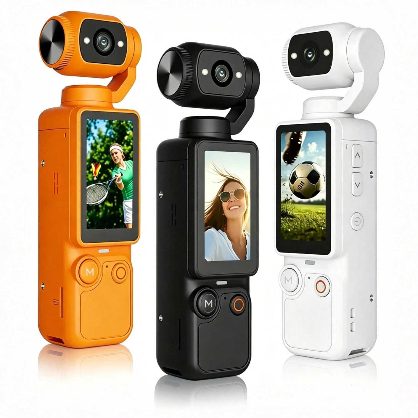 Upgraded Vlog Action Camera with 180° Rotating Lens, Autofocus, and Included 32GB Memory Card