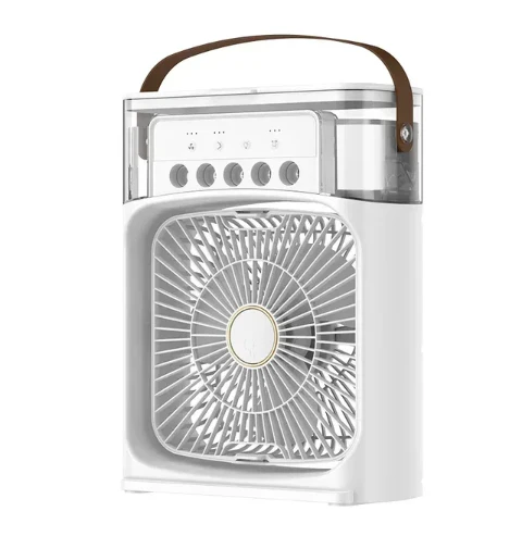 ❄️ Mini Evaporative Cooling Fan – 3 Speeds, Timer & Color Glow