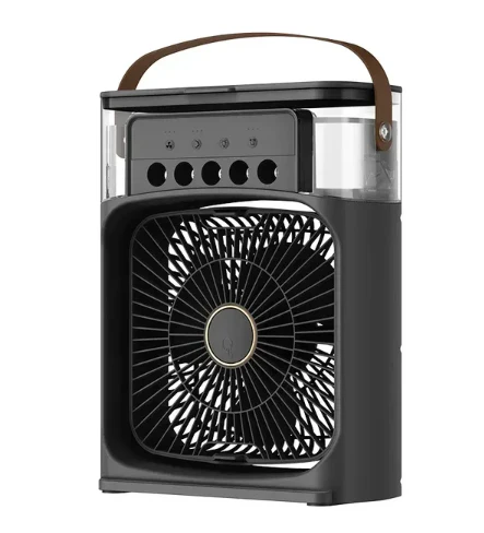 ❄️ Mini Evaporative Cooling Fan – 3 Speeds, Timer & Color Glow