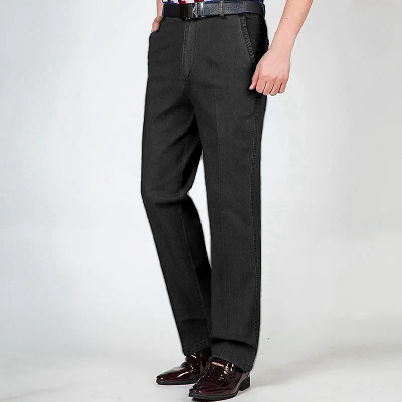 Dudlle Dad Jeans- Men's High Waist Straight Fit Stretch Jeans