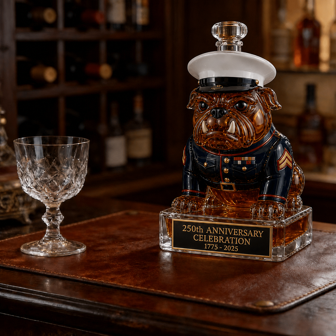 🔥 Limited-Time Offer | 250th Anniversary Military-Inspired Bulldog Whiskey Decanter Set