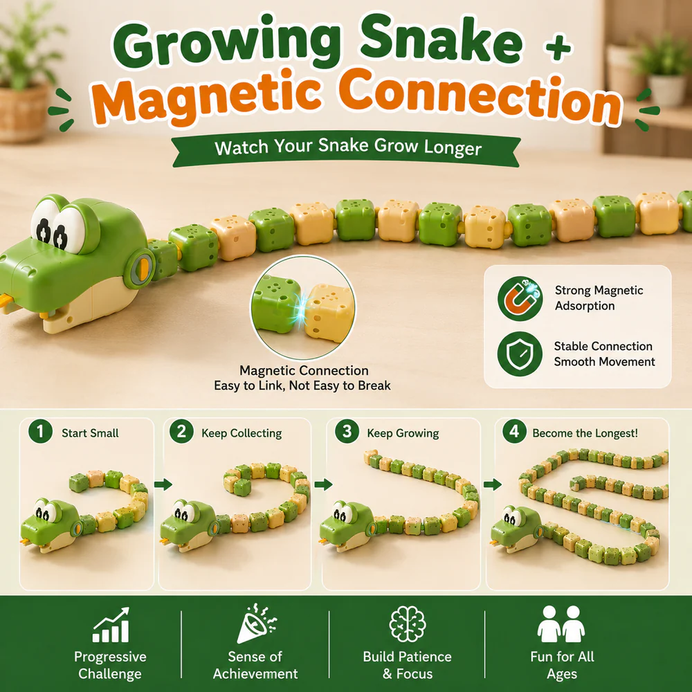 🔥 LAST DAY 49% OFF! Real-Life RC Snake Toy, Screen-Free Game for Kids 4+ & Family 🐍