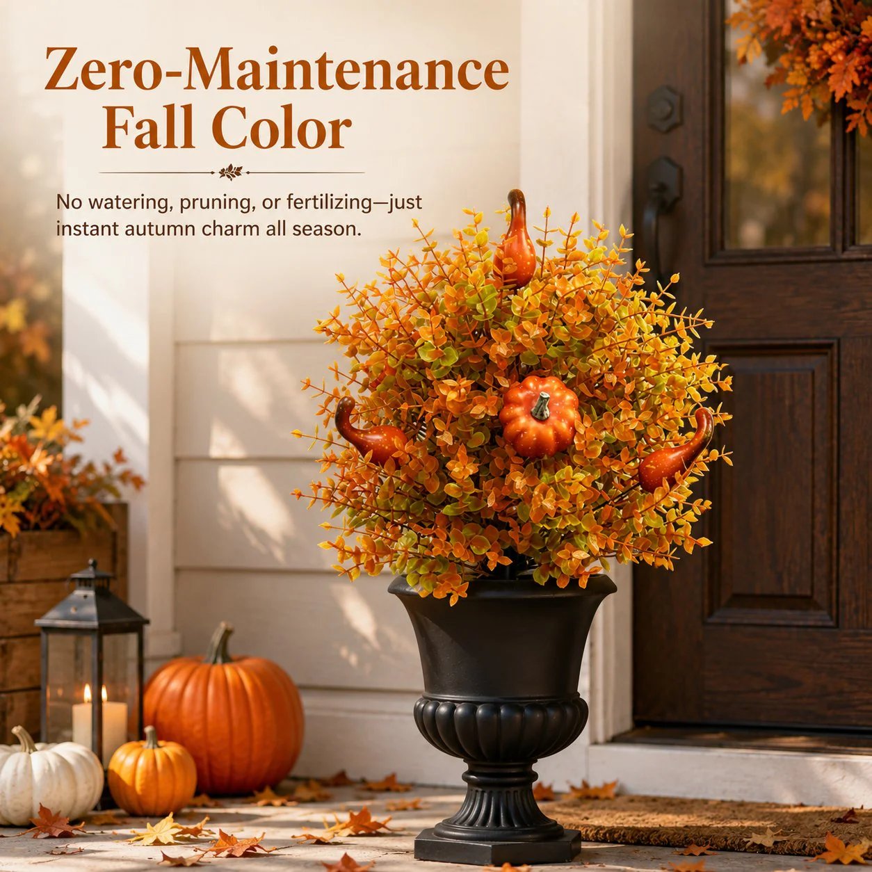 🔥 LAST DAY! 49% OFF | Faux Pumpkin Tree Stakes for Autumn Porch & Garden 🎃✨