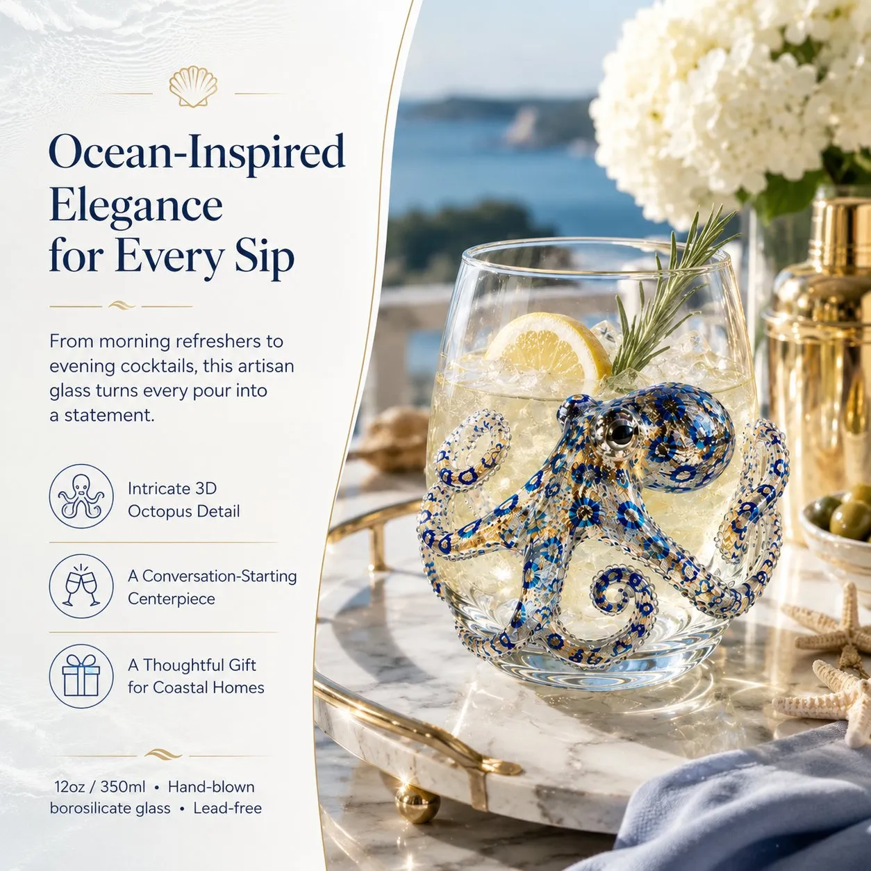 🔥 Last Day 49% OFF – 🌊 3D Ocean Animal Artisan Glassware Collection