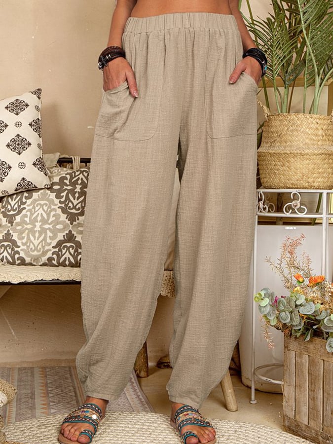 🔥Buy 3 Get 10% Off🔥Women's Casual Pocket Loose Trousers