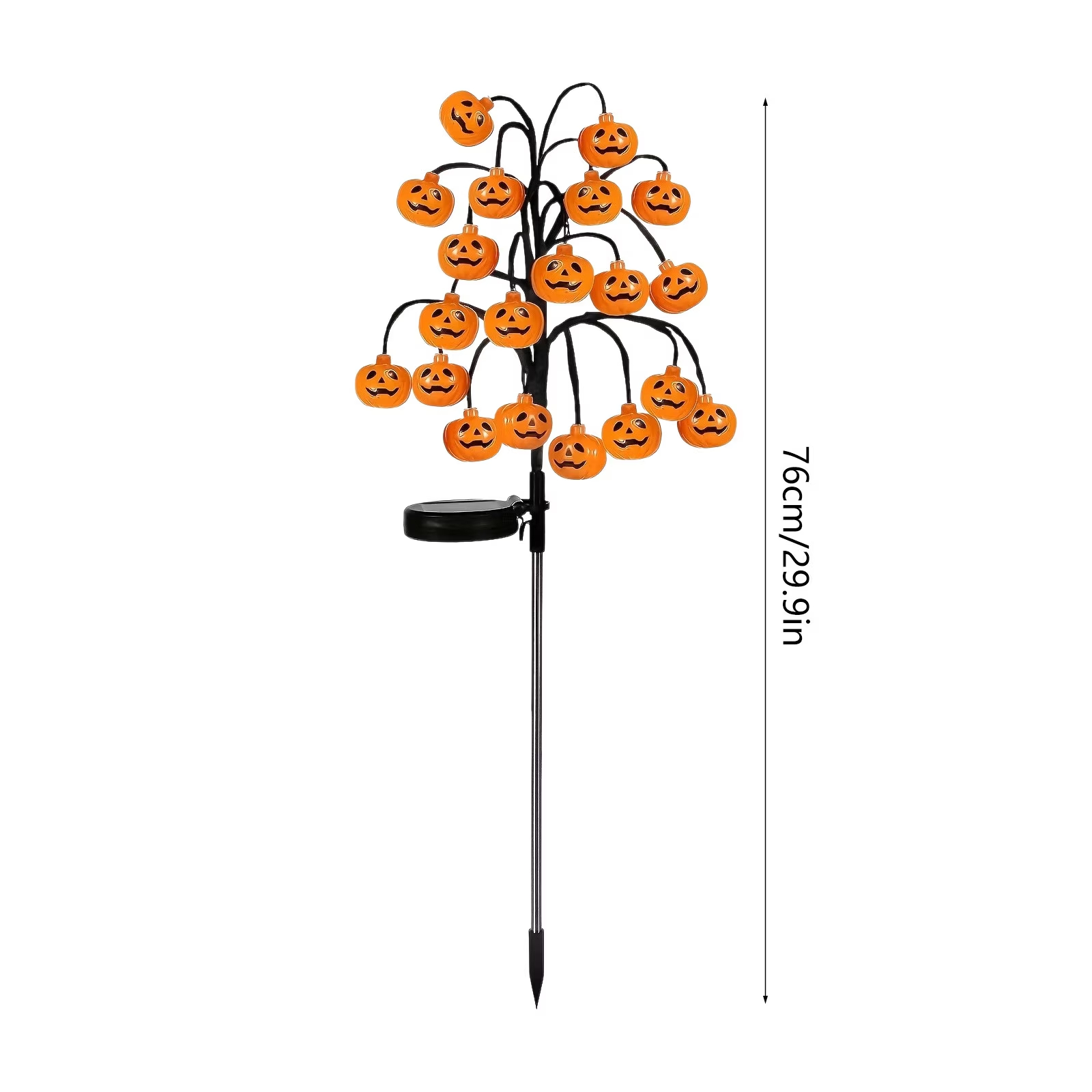 🎃 Solar Pumpkin Branch Lights Outdoor (20 LED) – Waterproof Garden Stake Halloween Decor ✨
