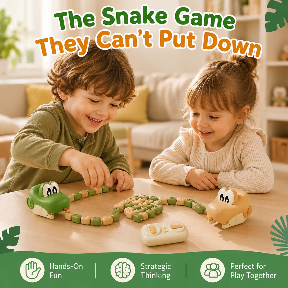 🔥 LAST DAY 49% OFF! Real-Life RC Snake Toy, Screen-Free Game for Kids 4+ & Family 🐍