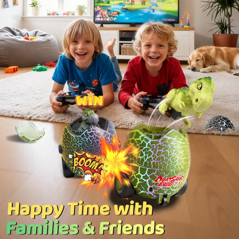 🦖 RC Dino Egg Bumper Cars - Ultimate 2-Pack Battle Toy! 💥