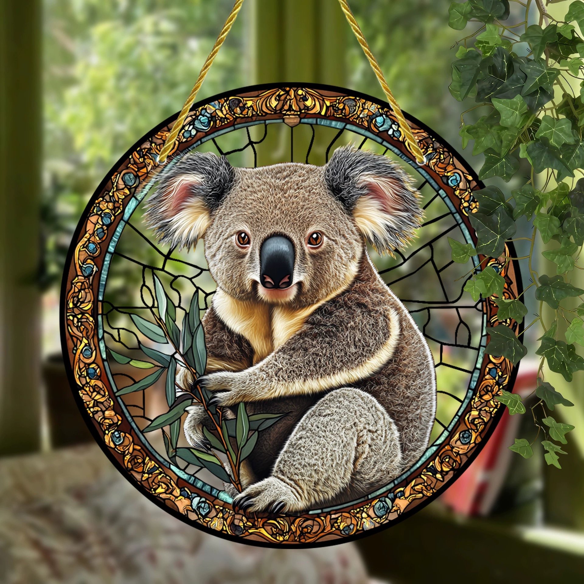 🐨Graceful Koala Stained Art Ornament (8 inches)