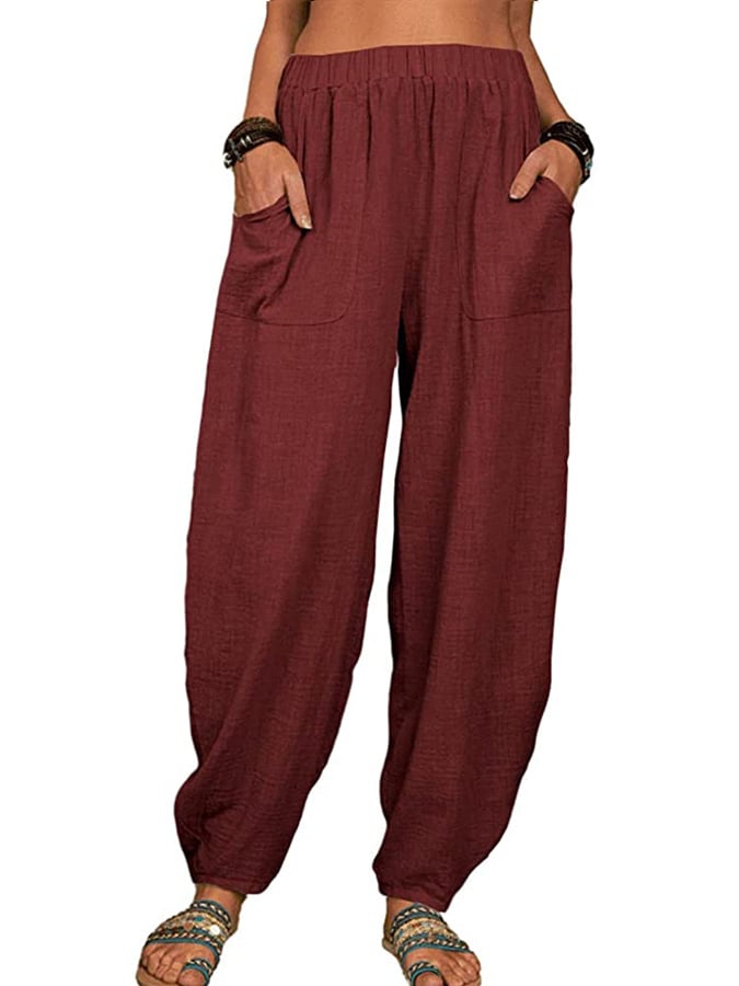  Buy 3 Get 15% Off Women's Casual Pocket Loose Trousers