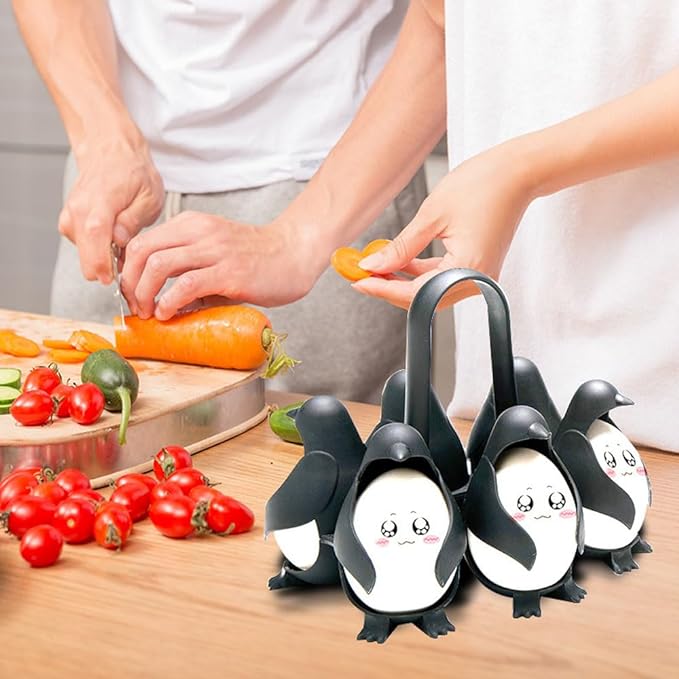 Cute Penguin Egg Cooker | Fun & Safe 6-Egg Boiling Tool 🐧
