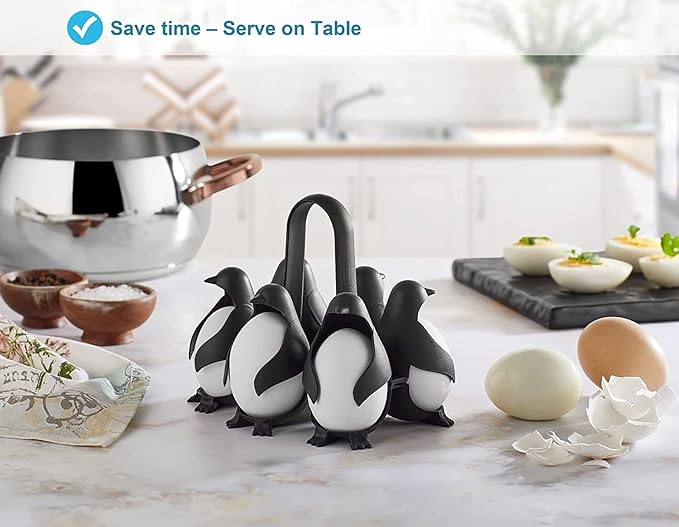Cute Penguin Egg Cooker | Fun & Safe 6-Egg Boiling Tool 🐧