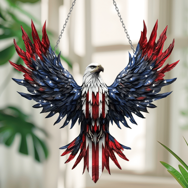🦅Freedom Soars Eagle Stained Art Ornament (8 inches)