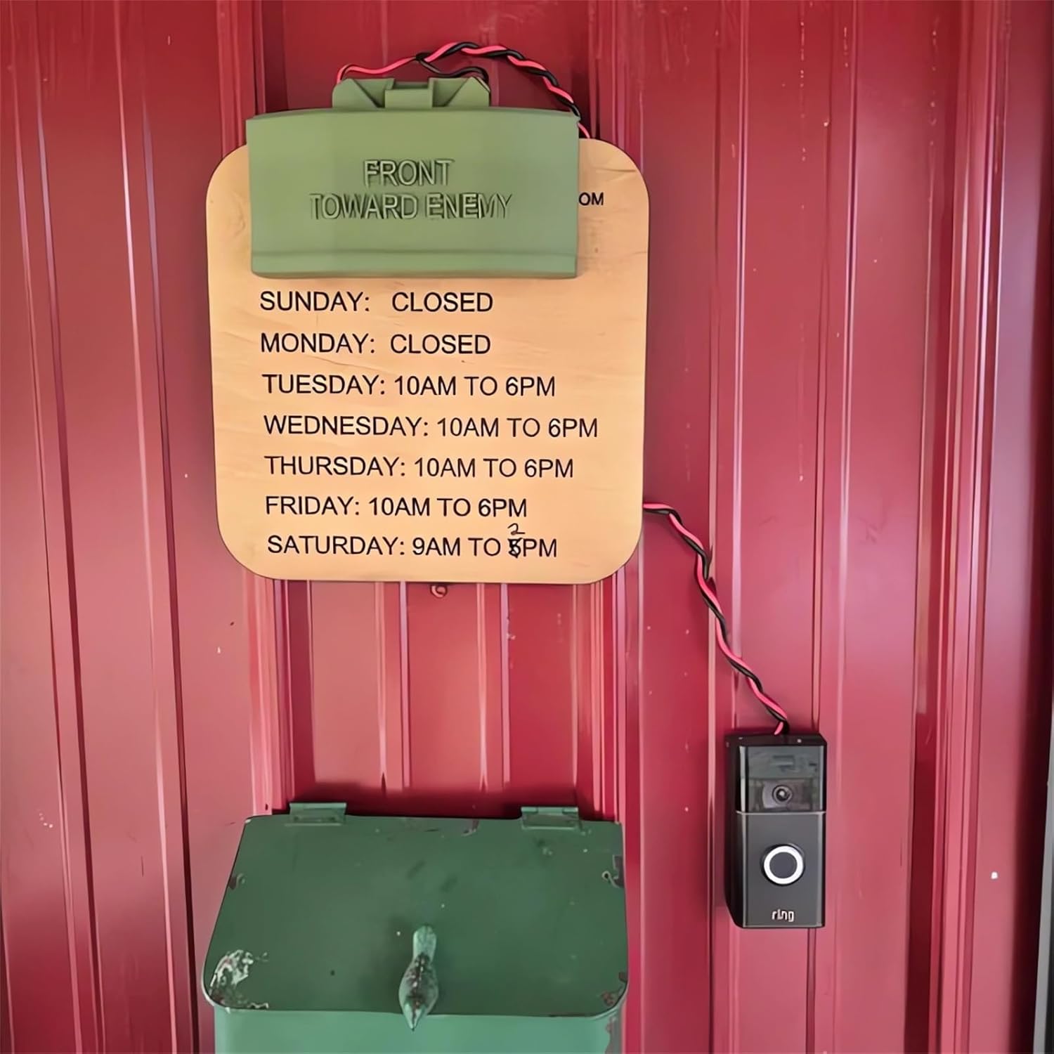 🔥💣 Funny Fake Mine Doorbell Cover Prank Joke Gift No Soliciting Do Not Disturb Protective Sign Cool 3D Printed Front Door Home Decor For Adults