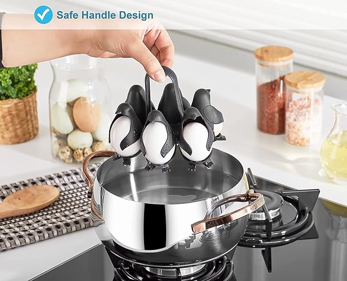 Cute Penguin Egg Cooker | Fun & Safe 6-Egg Boiling Tool 🐧