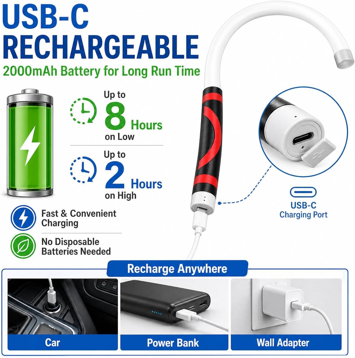 💡 The 30" Bendable LED Flashlight Stick – Your Ultimate Hands-Free Work Light
