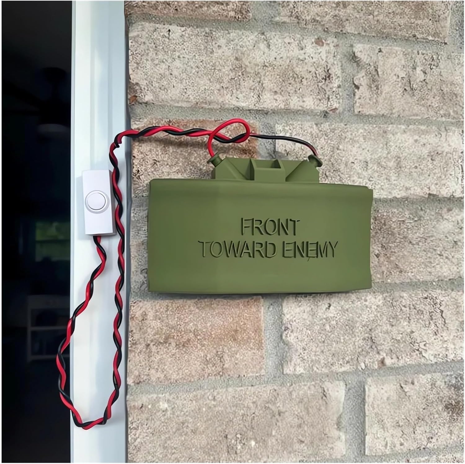 🔥💣 Funny Fake Mine Doorbell Cover Prank Joke Gift No Soliciting Do Not Disturb Protective Sign Cool 3D Printed Front Door Home Decor For Adults