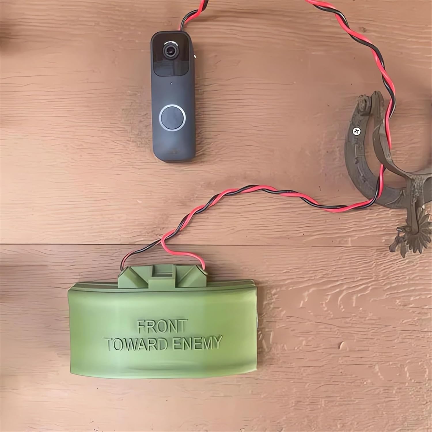 🔥💣 Funny Fake Mine Doorbell Cover Prank Joke Gift No Soliciting Do Not Disturb Protective Sign Cool 3D Printed Front Door Home Decor For Adults