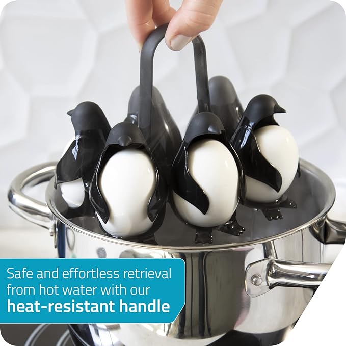Cute Penguin Egg Cooker | Fun & Safe 6-Egg Boiling Tool 🐧