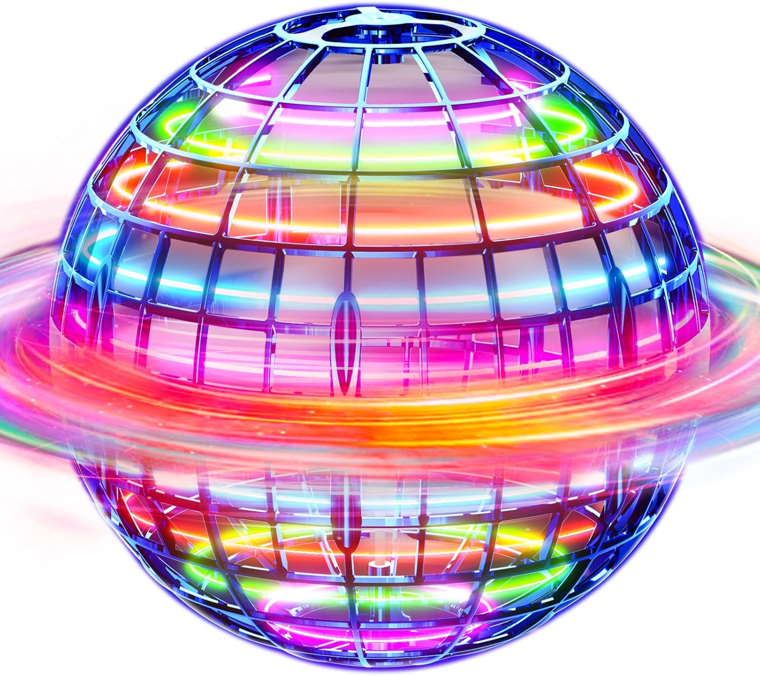 🪐 Flying Orb Ball, LED Light Up Boomerang Hover Spinner, Cool Floating Globe Toy for Kids 6+