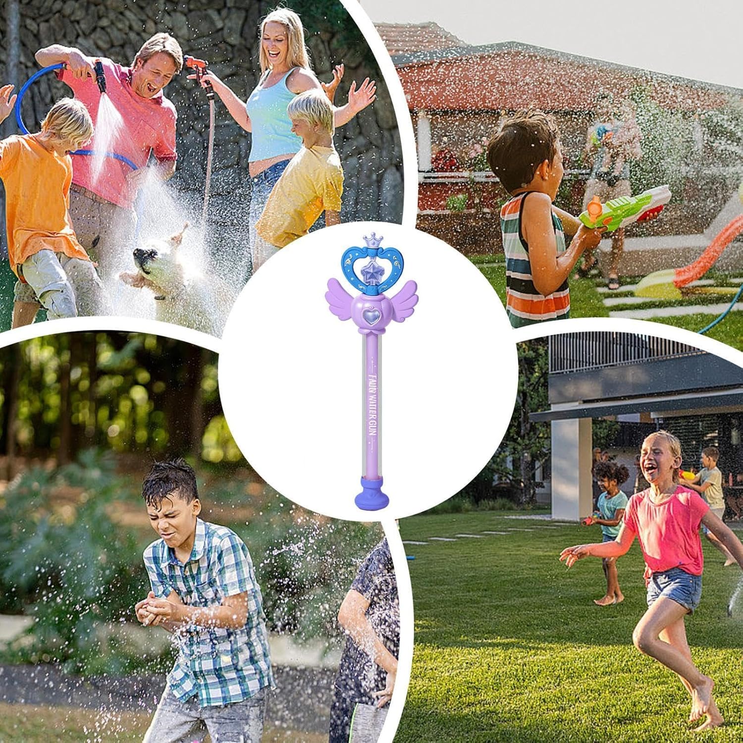 🧚 Fairy Wand Water Toy | Kids Portable Summer Spray Bath Toy for Outdoor Party & Garden Play