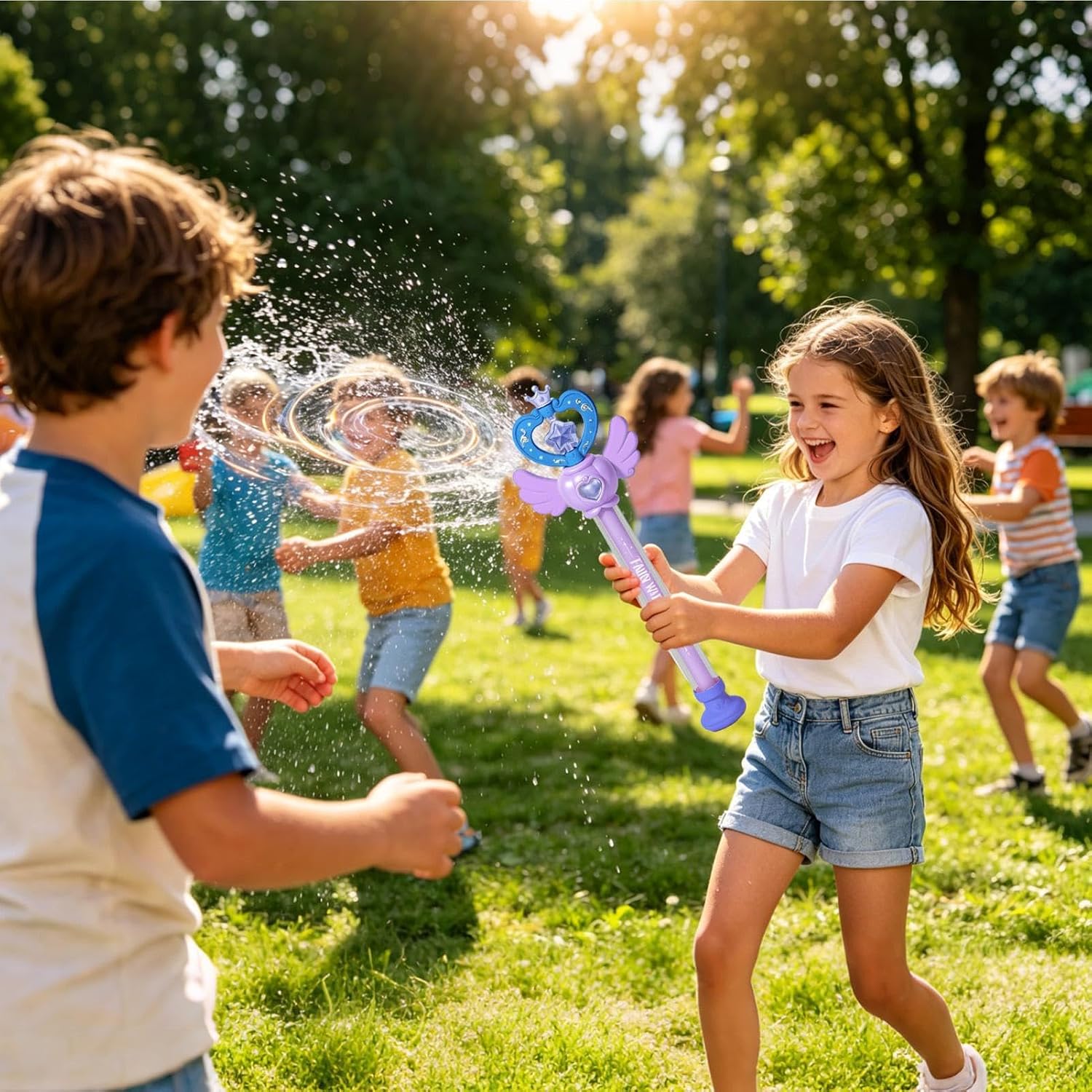 🧚 Fairy Wand Water Toy | Kids Portable Summer Spray Bath Toy for Outdoor Party & Garden Play