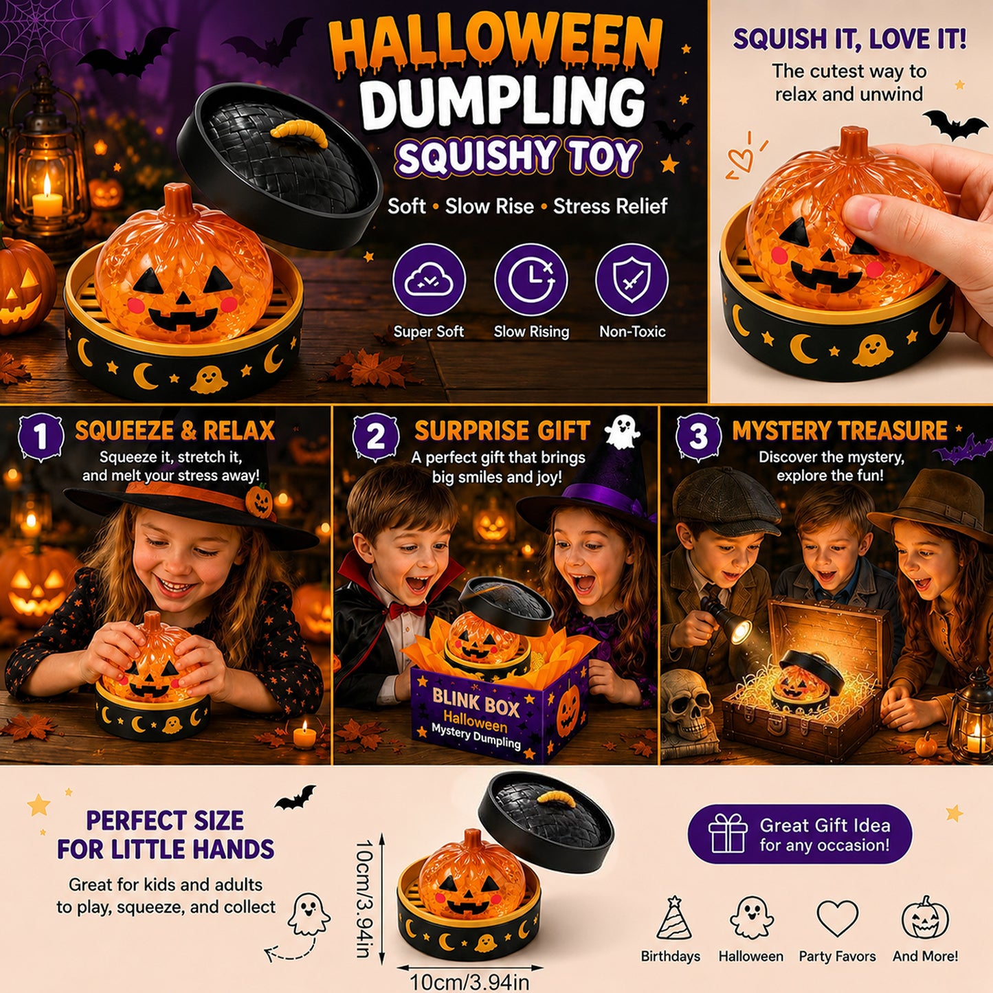 🎃🎃🎃👻 Last Day 50% OFF – Adorable Halloween Ghost Squishies You Can't Put Down! 🖐️