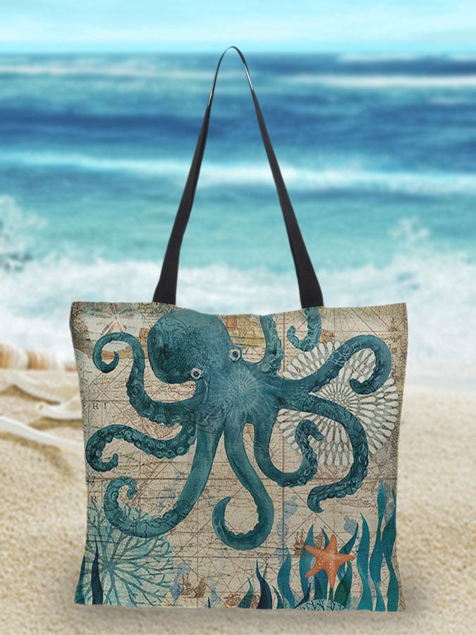  Buy 3 Get 15% Off Sea Life Print Tote Bag