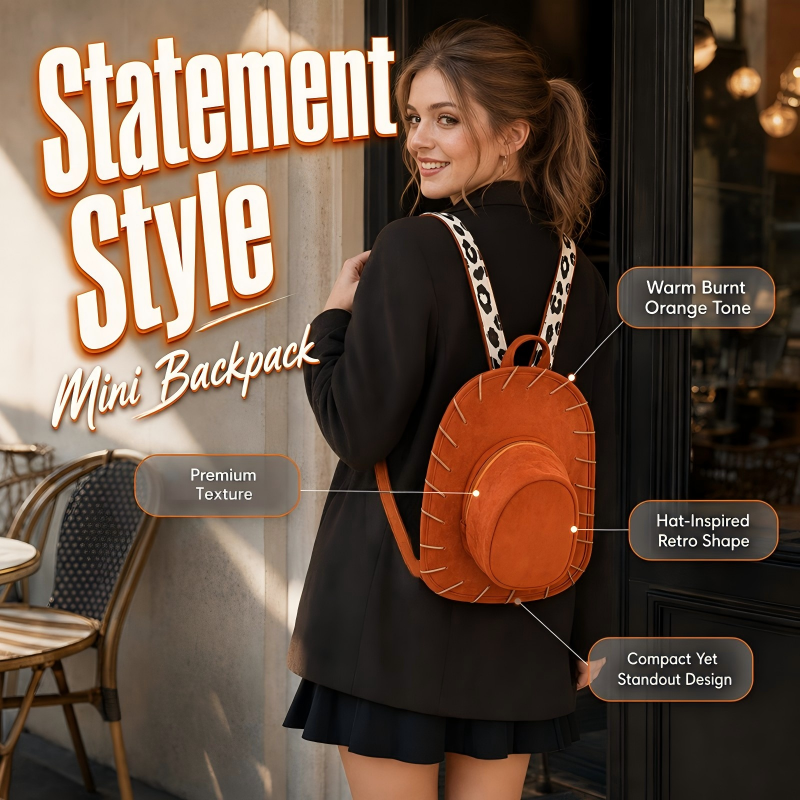 🎁2026 New Arrivals 50% OFF💥Creative Cowboy Hat Shaped Backpack for Women