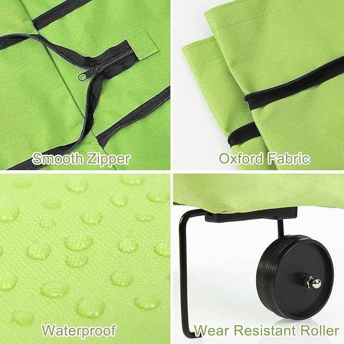 Limited Time 50% OFF✨ Collapsible Rolling Shopping Bag, Portable Foldable Wheeled Grocery Tote Bag Reusable Handbag For Supermarket Market Travel