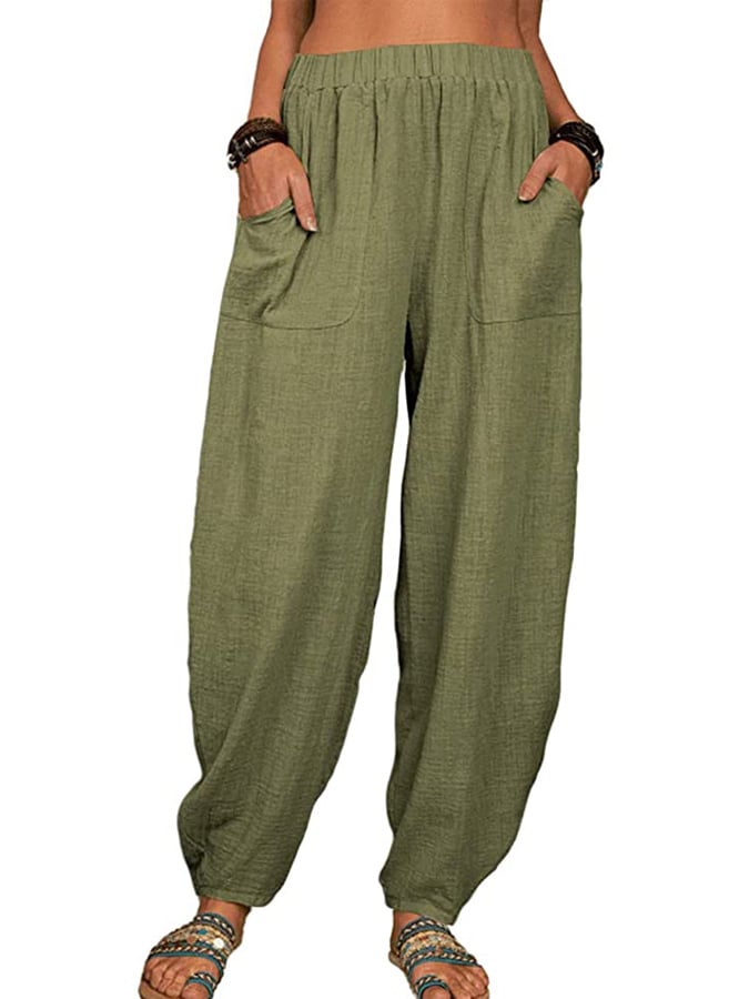  Buy 3 Get 15% Off Women's Casual Pocket Loose Trousers