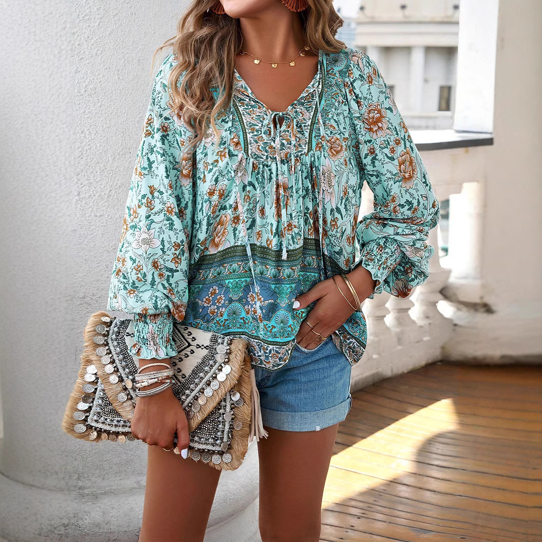 Top for spring and summer in a new style 2025 丨 Czech holiday top with print