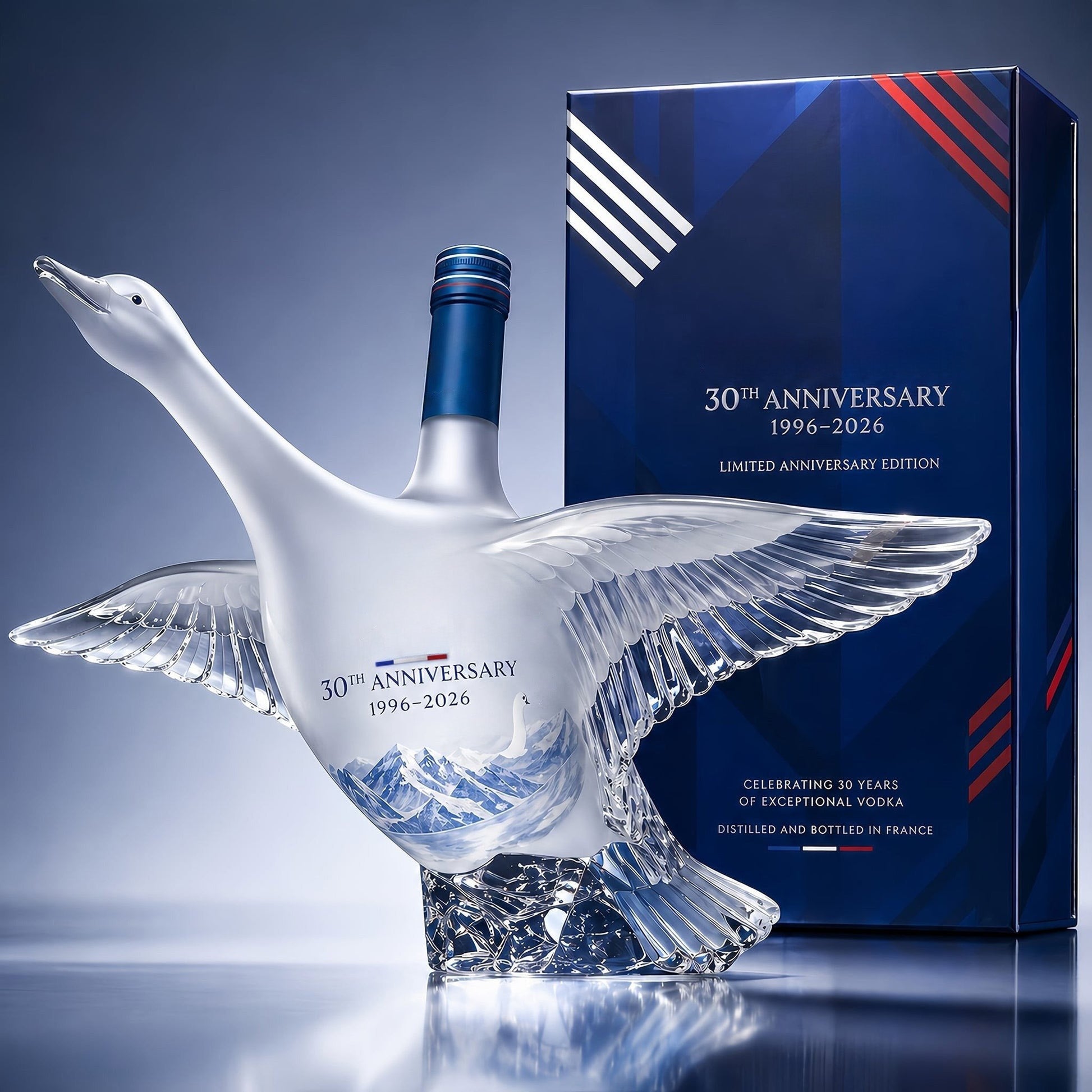 🔥 LAST DAY! 49% OFF 🔥 30th Anniversary Limited Edition Sculpted Goose Glass Bottle 🦢✨