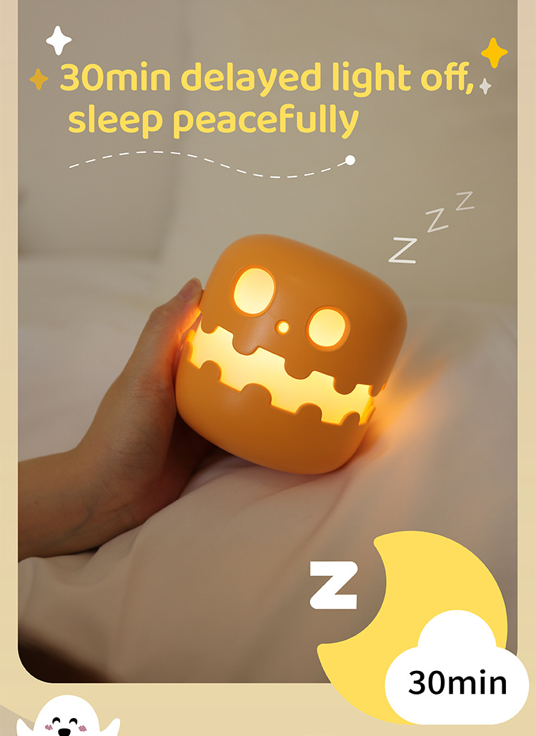 🔥 Last Chance! Cute Foldable Pumpkin Night Light 🎃 - Rechargeable Dimmable LED Lamp, Halloween Decor & Unique Creative Gift for All Ages