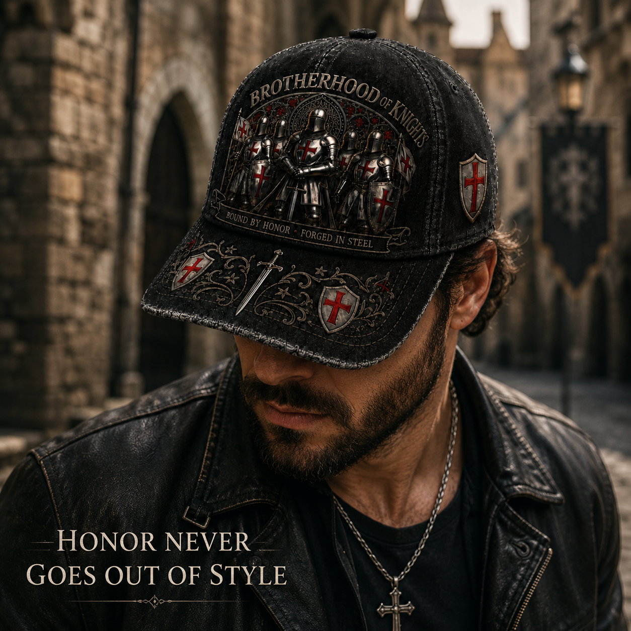 🔥 Last Day 49% OFF | Vintage Brotherhood of Knights Distressed Baseball Cap ⚔️🛡️