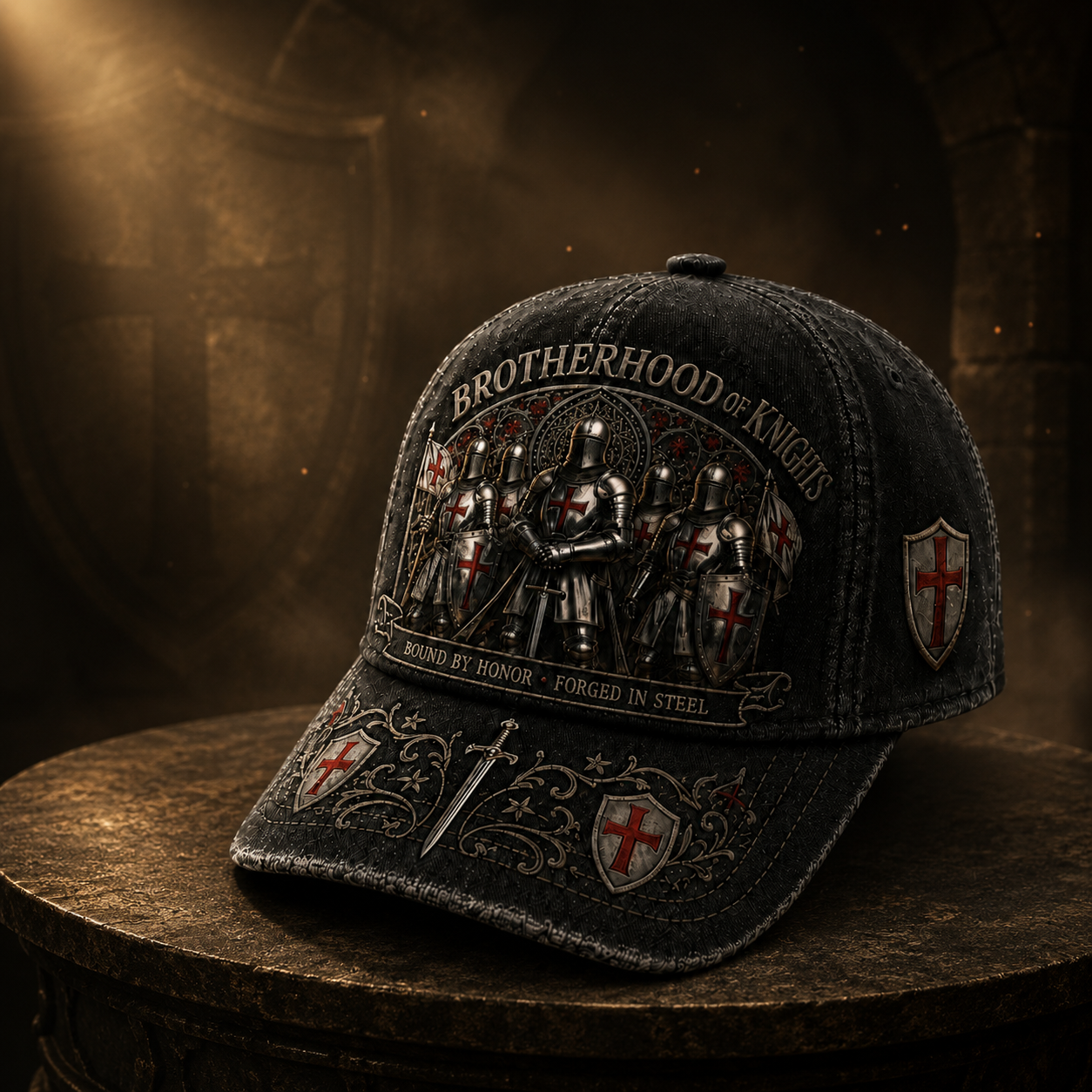 🔥 Last Day 49% OFF | Vintage Brotherhood of Knights Distressed Baseball Cap ⚔️🛡️