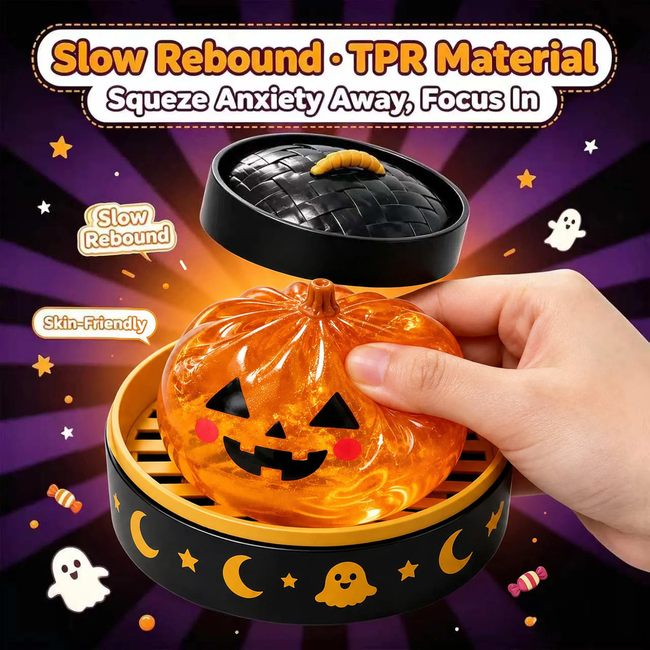 🎃🎃🎃👻 Last Day 50% OFF – Adorable Halloween Ghost Squishies You Can't Put Down! 🖐️