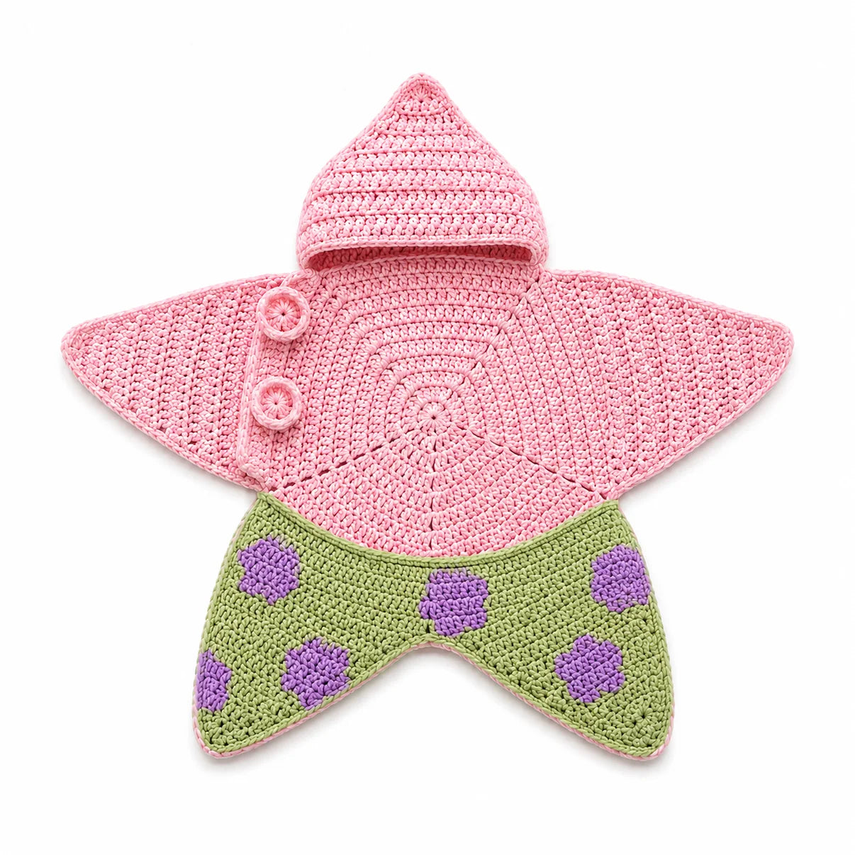 🔥 LAST DAY | 49% OFF! Personalized Star Crochet Baby Sleep Bag with Hood 👶✨