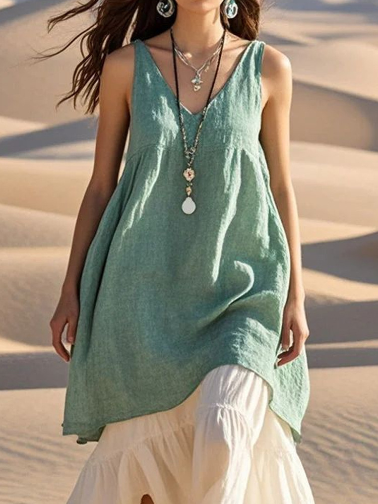 Linen-Inspired Dresses Cotton Linen Dress