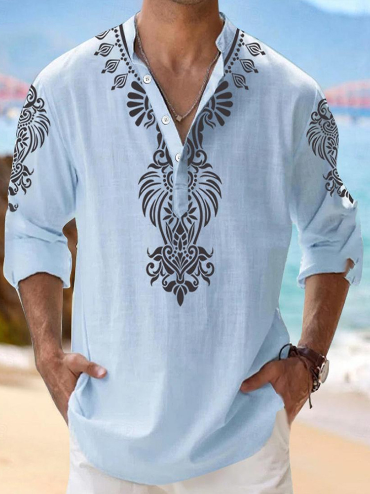 50%OFF!Men's  Summer Cotton Linen Casual Long Sleeve Shirt
