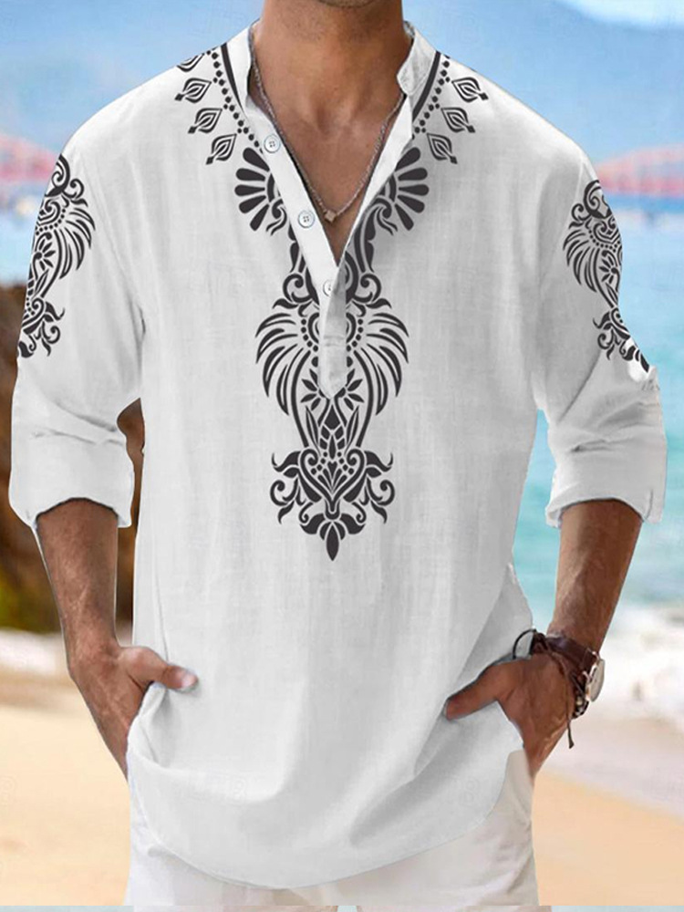 50%OFF!Men's  Summer Cotton Linen Casual Long Sleeve Shirt