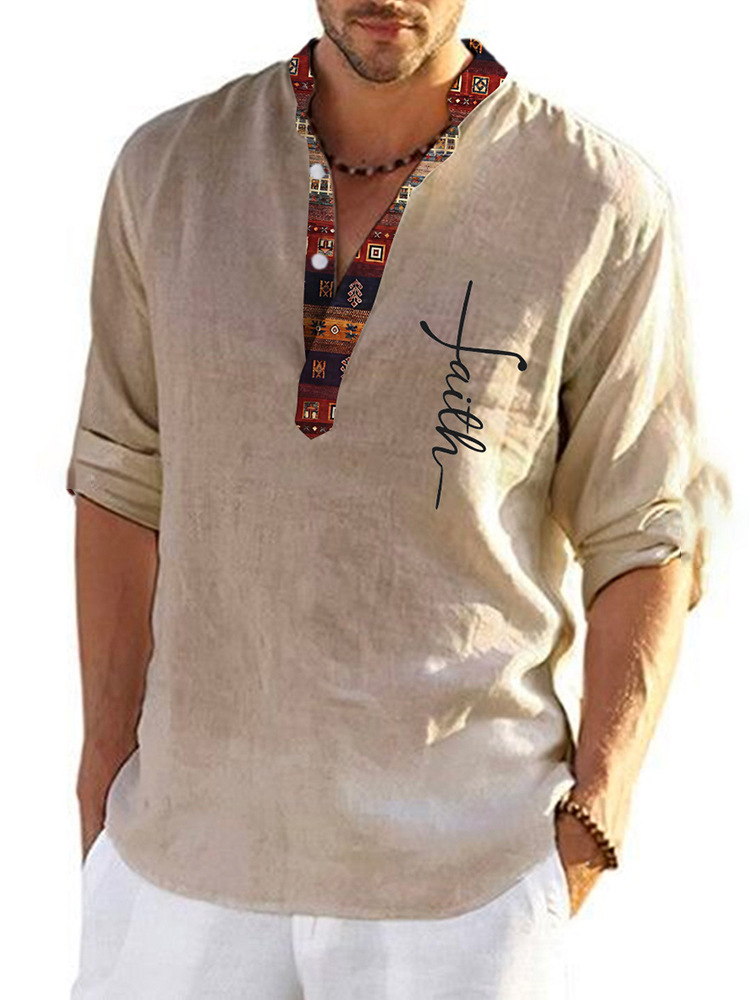 50%OFF!Men's  Summer Cotton Linen Casual Long Sleeve Shirt