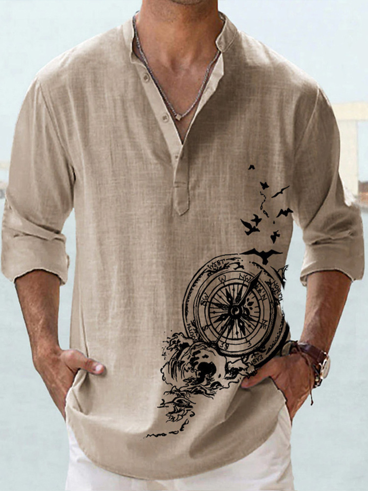 50%OFF!Men's  Summer Cotton Linen Casual Long Sleeve Shirt