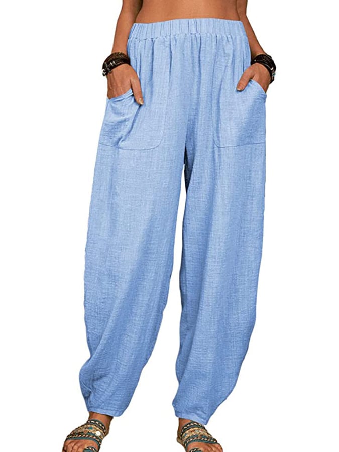  Buy 3 Get 15% Off Women's Casual Pocket Loose Trousers