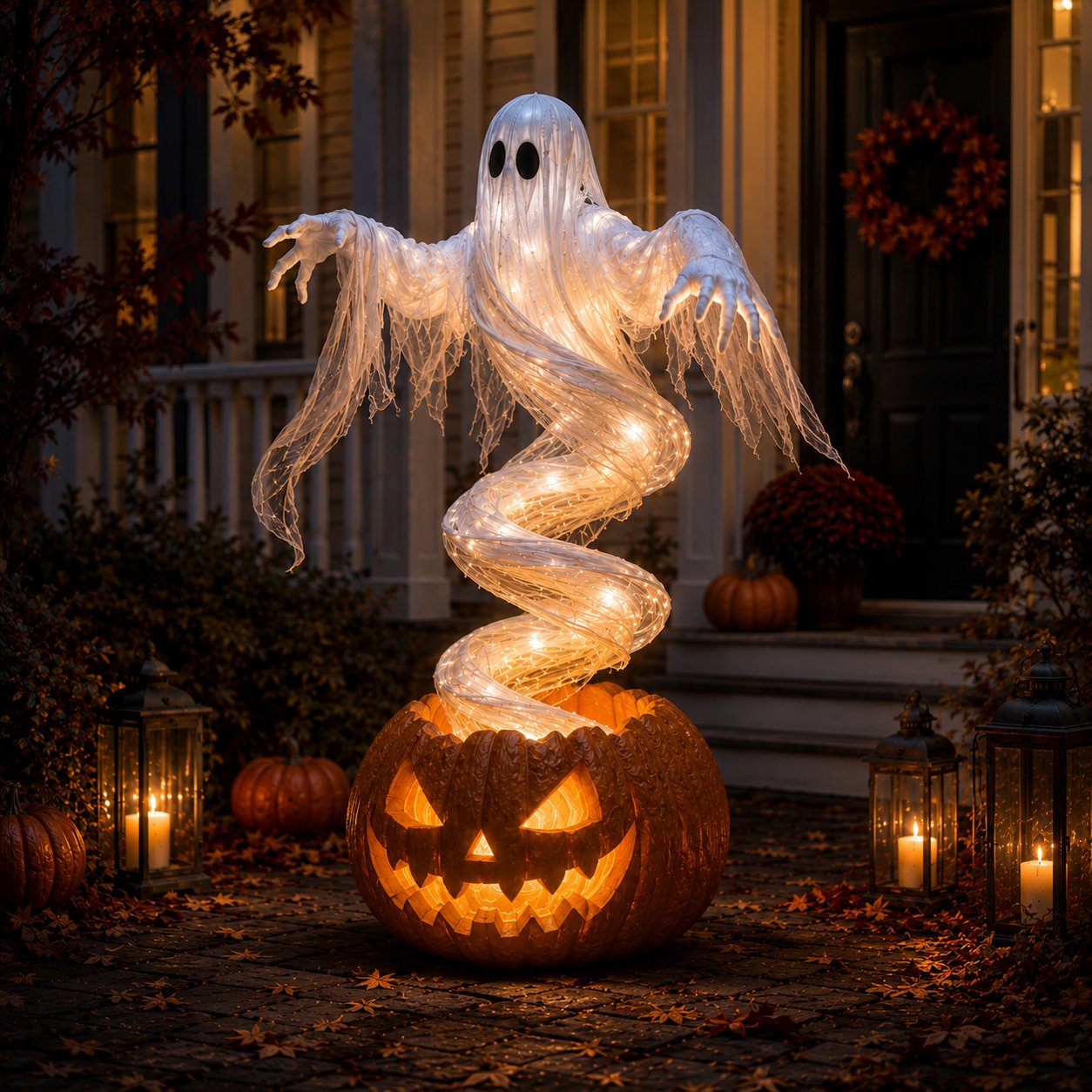 🔥Last Day 49% OFF - 👻Swirling Ghost Pumpkin Yard Lamp🎃
