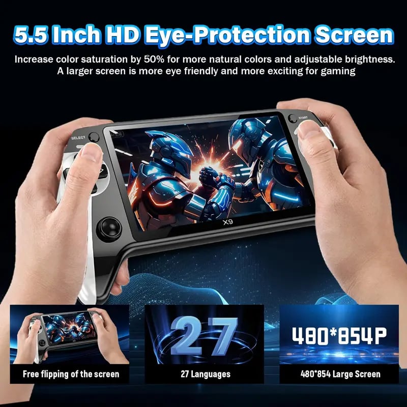 🎁2026 New arrivals💥X9 Retro Handheld Game Console - 15,000+ Retro Classics