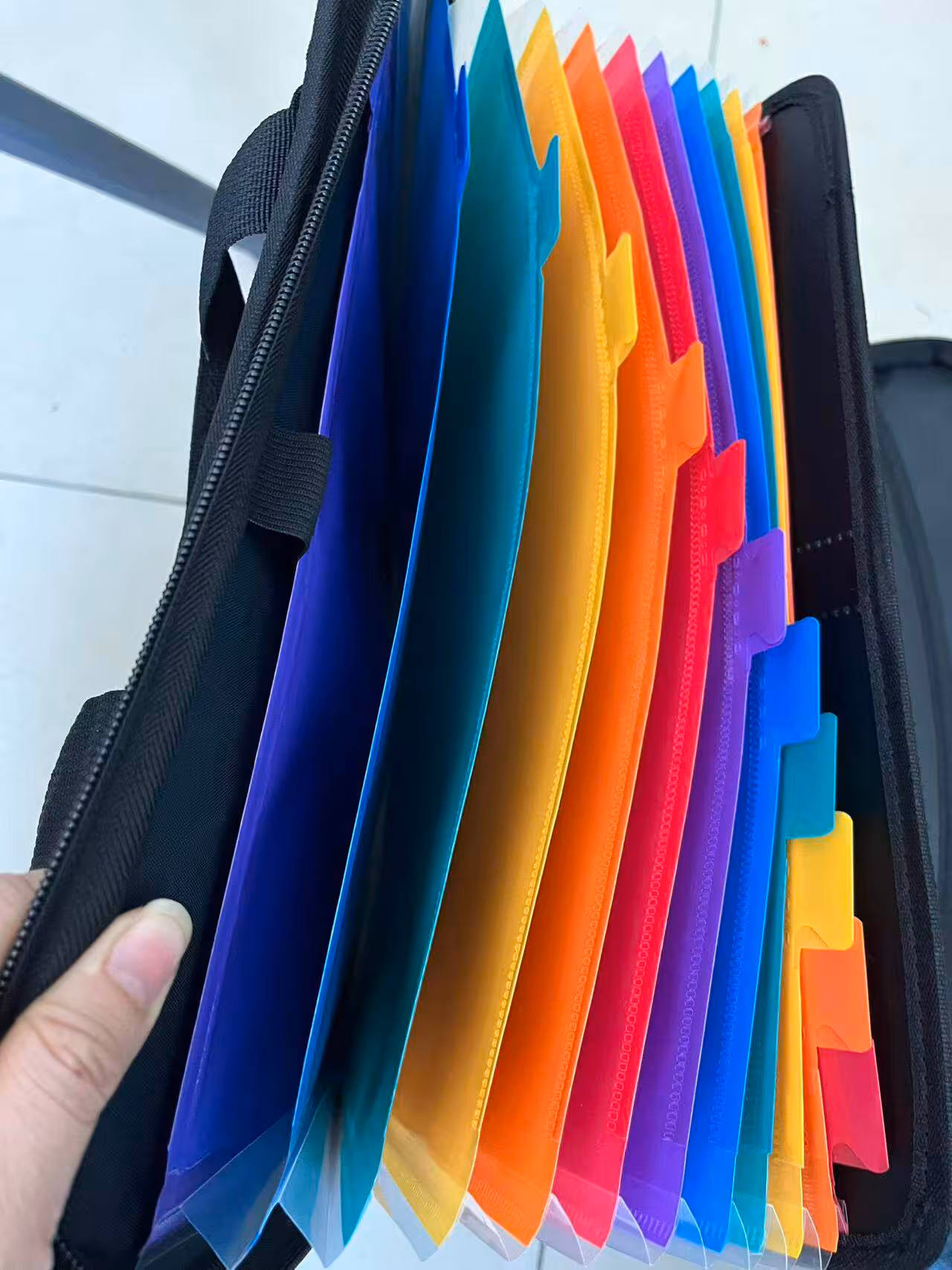Fire-resistant document organizer folder for important papers passports cards and valuables