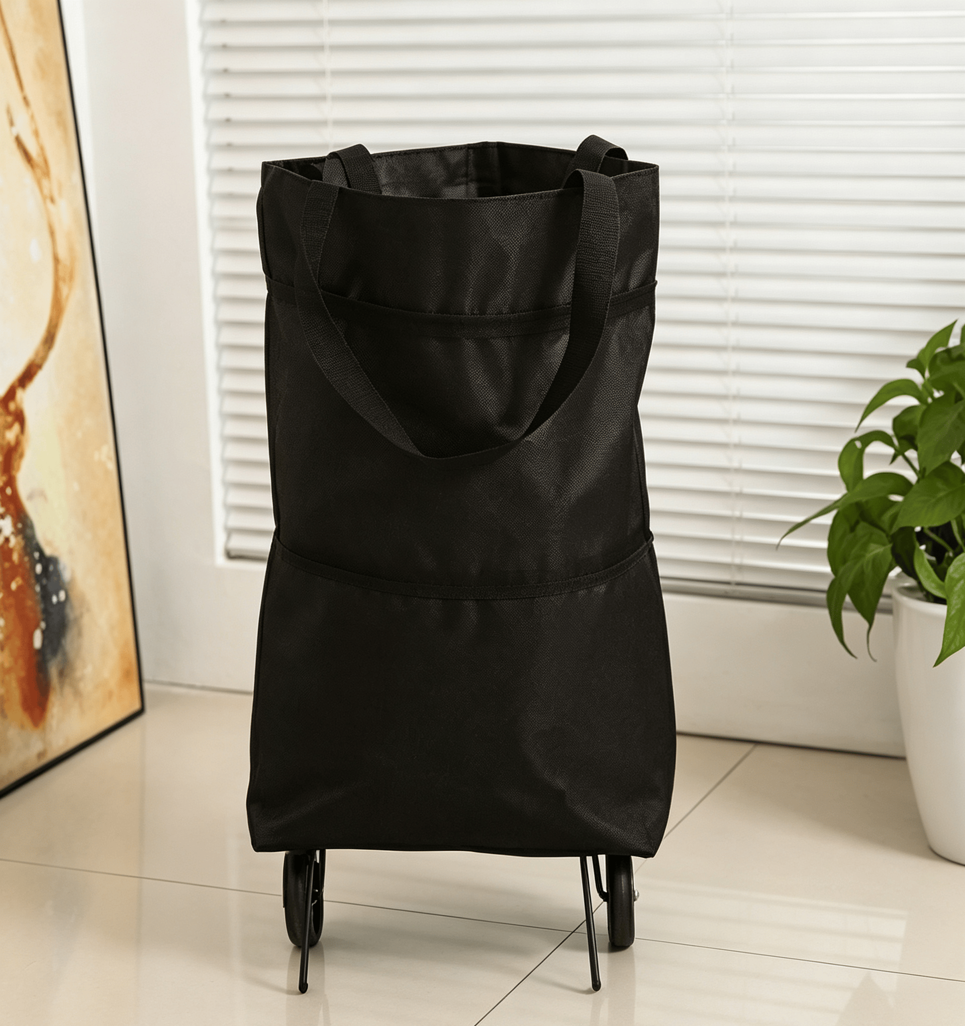 Limited Time 50% OFF✨ Collapsible Rolling Shopping Bag, Portable Foldable Wheeled Grocery Tote Bag Reusable Handbag For Supermarket Market Travel
