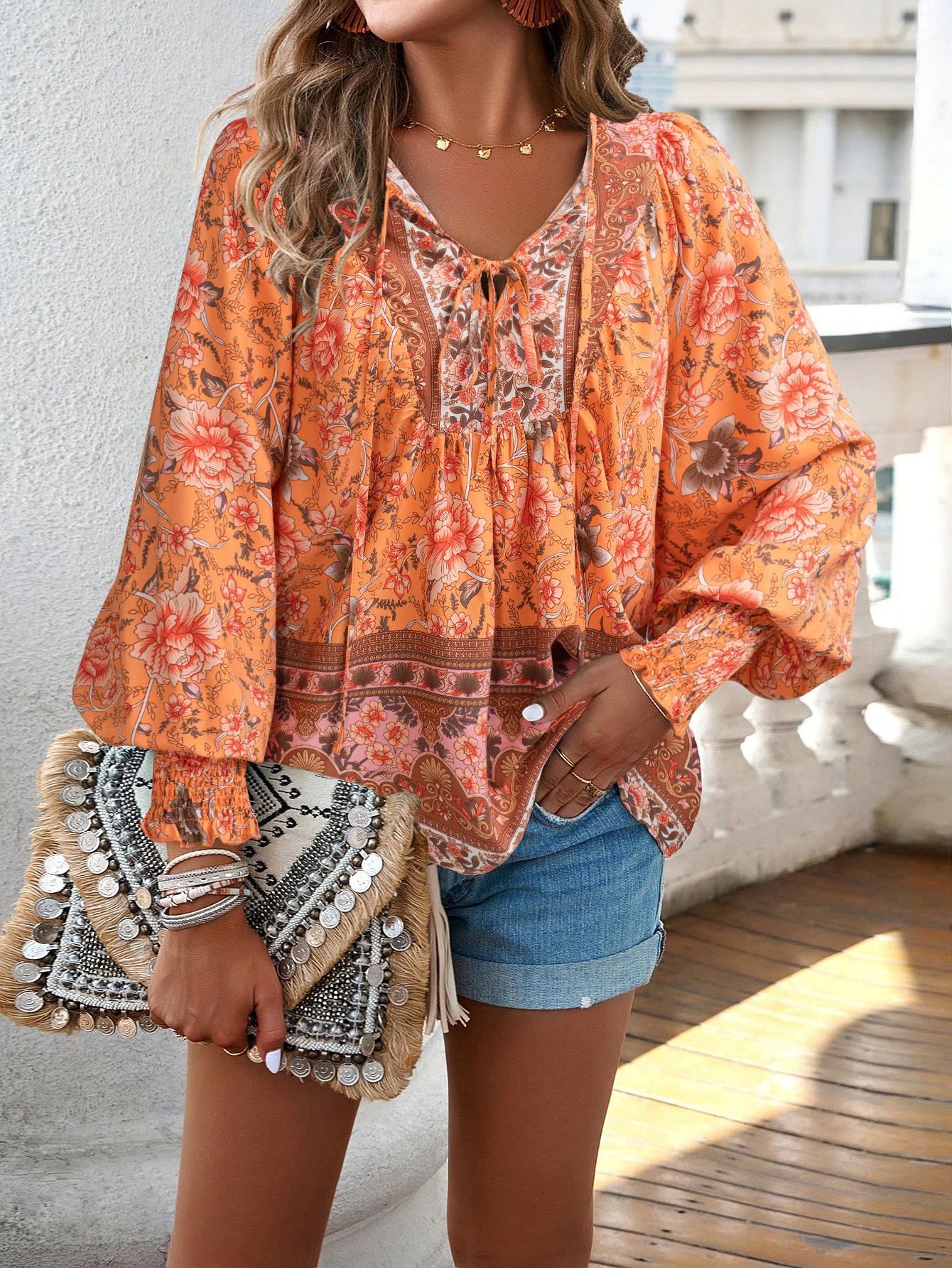 Top for spring and summer in a new style 2025 丨 Czech holiday top with print